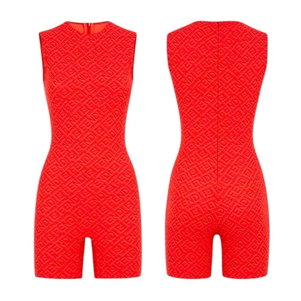FENDI x SKIMS Sleeveless Mid Thigh Bodysuit Romper‎ in Georgia